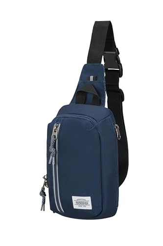 American Tourister Unisex Brightup Backpacks, Blue (Navy), Umhängetasche 24 cm, Fashion Waist Bags von American Tourister