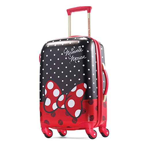 American Tourister Disney Minnie Mouse Red Bow Hardside Spinner 21, Schwarz/Rot/Weiß, 21", Disney Hartschalengepäck mit Rollen von American Tourister