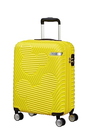 American Tourister Mickey Clouds, Spinner S, Erweiterbar Handgepäck, 55 cm, 38/45 L, Gelb (Mickey Electric Lemon) von American Tourister