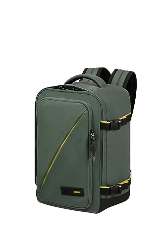 American Tourister Take2Cabin - Ryanair Kabinentasche 25 x 20 x 40 cm, 24 L, 0.50 kg, Handgepäck, Flugzeug Rucksack S Underseater, Grün (Dark Forest) von American Tourister