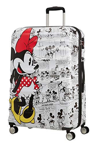 American Tourister Wavebreaker Disney - Spinner L, Kindergepäck, 77 cm, 96 L, Mehrfarbig (Minnie Comics White) von American Tourister