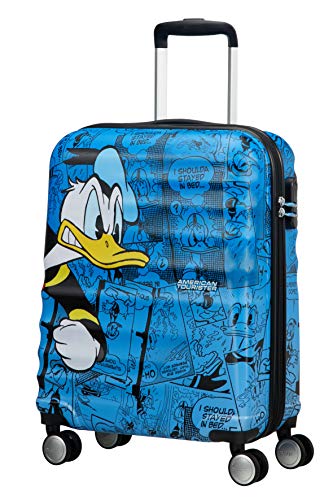 American Tourister Wavebreaker Disney - Spinner S Handgepäck, 55 cm, 36 L, Blau (Donald Duck) von American Tourister