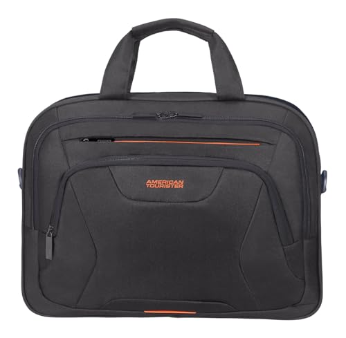 American Tourister at Work Aktentasche, 42 cm, 15 Liter, Black/Orange von American Tourister