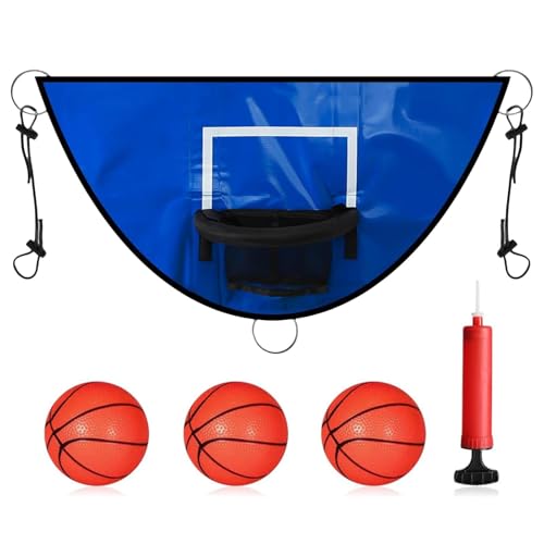 Amesor Trampolin-Basketballkorb, Kinder-Basketballkorb | Kinder-Trampolin-Basketballkorb-Set - Verschleißfester Basketballkorb, Trampolin-Zubehör für den Sport von Amesor