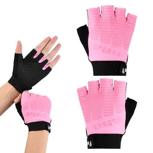 Amexo Kinder Halbfinger Fahrradhandschuhe Atmungsaktiv Kinder Sport Reithandschuhe rutschfeste Gel Halbfinger Sporthandschuhe, Fingerlose Straßenreithandschuhe, für Training Ski Rudern, 6-10 Jahre Amexo Kinder Halbfinger Fahrradhandschuhe Atmungsaktiv Kinder Sport Reithandschuhe rutschfeste Gel Halbfinger Sporthandschuhe, Fingerlose Straßenreithandschuhe, für Training Ski Rudern, 6-10 Jahre von Amexo