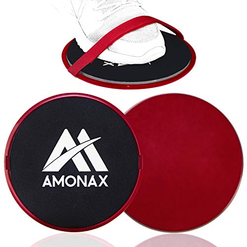 Gleitscheiben Fitness von Amonax - Doppelseitige Slider-Übung core fitness scheibe Gym Gliding Discs für Bauchmuskeltraining Übungen Teppich Holzböden für Hause Training, gleitscheibe sport slides von Amonax