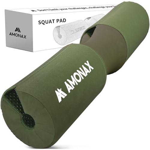 Amonax langhantel polster, extra dicke nackenpolster langhantel- Barbell Pad nackenschutz für hip thrust und squat, und andere Übungen, Fitness, Krafttraining (Grün) von Amonax