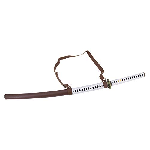 Walking Dead Michonne Katana 15963 inoffizielle Replik 103 cm Stahlblatt, braune Curpallscheide mit weißer Schnur und Band zum Aufhängen am Rücken von Amont