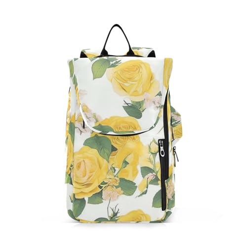 Amooorous Tennis-/Badmintonschlägertasche, wasserabweisend, gelbe Blumen, 2 Schläger, gepolsterte Tennis-Tasche, Turnbeutel für Damen und Herren von Amooorous