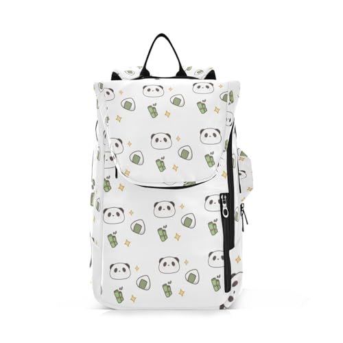 Amooorous Tennisschläger-Balltasche, niedlich, robust, Cartoon, niedlicher Panda, Reißverschluss, Tennistasche, Turnbeutel für Damen und Herren von Amooorous