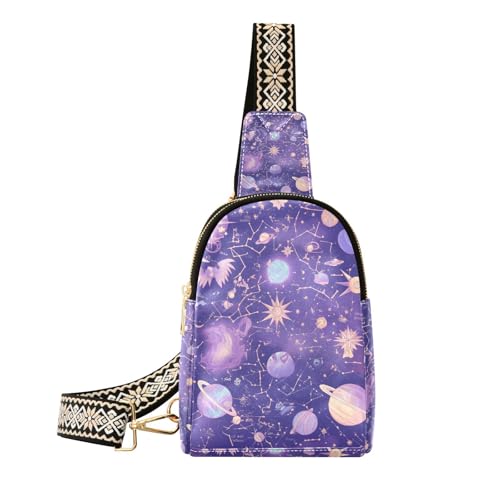 Trendy Purple Mysterious Universe Planet Reise-Gürteltasche Anti-Diebstahl-Gürteltasche für Frauen für Reisen, Lila geheimnisvoller Universum Planet, 1 size von Amooorous