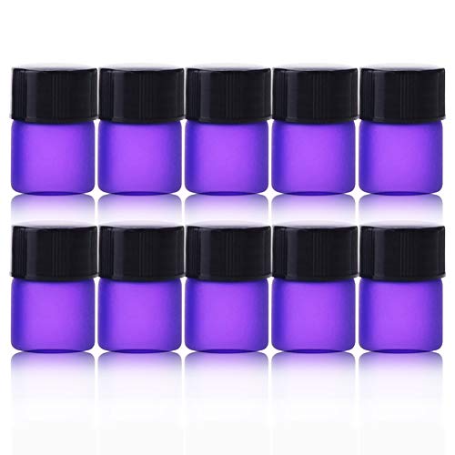 Amorar 20 Stück 1ml Klein Leer Glasflaschen Leer Ätherisches Öl Flaschen Bunt Ampullen Flasche mit Kappe Probe Gläser Laborfläschchen Befüllbarer Behälter von Amorar