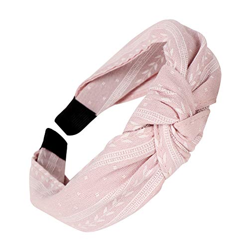 Amorar Damen Haarreif Vintage Haar Kopfband Haarband Stoff Turban Stirnband Breite Haarreifen mit knoten Kopf Warp Haarschmuck Yoga Headband von Amorar