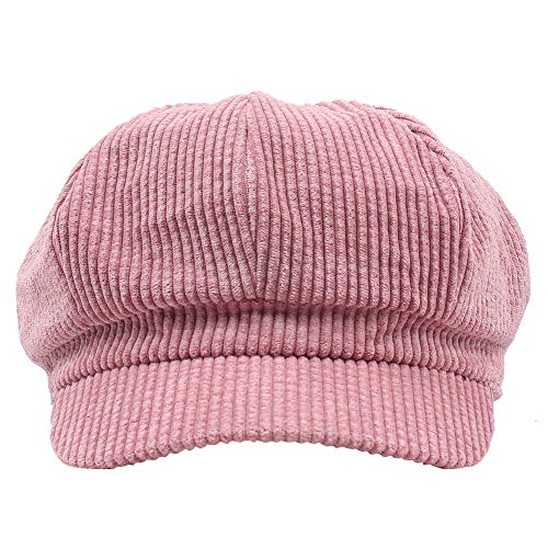 Amorar Frauen Beret Visor Hut Winter Mütze Cord Newsboy Cabbie Gatsby Maler Hüte Plaid Achteckige Kappe Schirmmütze Baskenmütze von Amorar