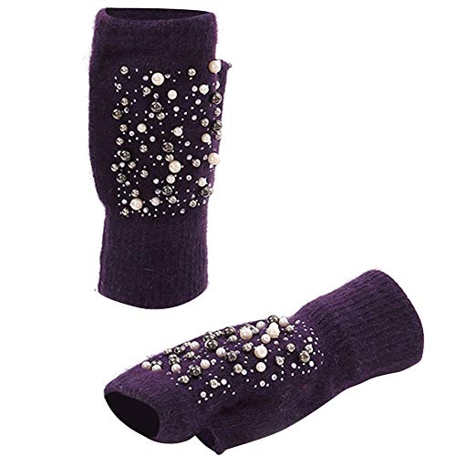 Amorar Frauen Winterhandschuhe Armstulpen Handstulpen Pulswärmer Strickhandschuhe Fingerlose Handschuhe halbe Fingerhandschuhe Fausthandschuhe mit Bohrer und Perle Amorar Frauen Winterhandschuhe Armstulpen Handstulpen Pulswärmer Strickhandschuhe Fingerlose Handschuhe halbe Fingerhandschuhe Fausthandschuhe mit Bohrer und Perle von Amorar