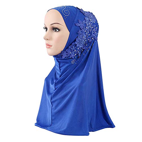 Amorar Hijab Kopftuch Muslimische Frauen Turban Kopfbedeckung Halstuch Haartuch Abaya Dubai Frauen Elegante Gesichtsschleier Hidschab Schal Beanie Bandanas Chemo Kappe von Amorar