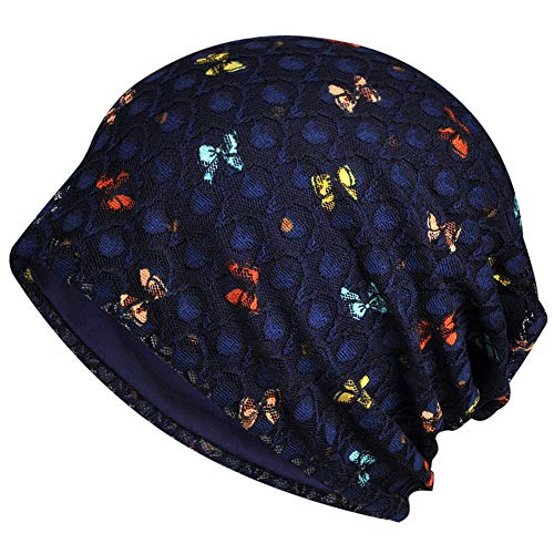 Amorar Kopftuch Hijab Bandana Hut Damen Baumwollmütze Beanie Chemo Hut Weich Slouchy Spitzen Turban Kopfbedeckungen Kopf Wraps Headwear für Krebs, Chemo, Haarausfall,EINWEG Verpackung von Amorar