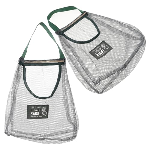 Amosfun 2st Netzbeutel Zur Aufbewahrung Von Gemüse Netztaschen Für Obst Mesh Produzieren Taschen Knoblauch-ingwer-Tasche Knoblauch-netzbeutel Netzbeutel Für Knoblauchbeutel Polyester Green von Amosfun