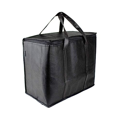 Amosfun Isoliertaschen isolierte lunchtasche isolierbeutel Thermotasche Lebensmittel Container handtadche Lunch Bag Outdoor-Lebensmitteltasche Outdoor-Aufbewahrungstasche Vlies Black von Amosfun