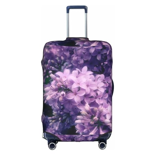 Amrole Gepäckabdeckung, Kofferabdeckung, Protektoren, Gepäckschutz, passend für 45,7 - 76,2 cm (18-30 Zoll) Gepäck,, Blühende violette Blumen, L von Amrole