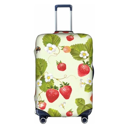 Amrole Gepäckabdeckung, Kofferabdeckung, Protektoren, Gepäckschutz, passend für 45,7 - 76,2 cm große Gepäckstücke, Mutter und Baby Fox, Schöne Erdbeere, XL von Amrole