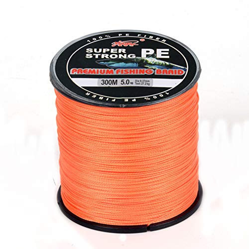 Amur Leopard Geflochtene Angelschnur 4 Fach 300m PE Super Starke Geflochtene Schnüre Bissfeste Abriebfest, Orange, 6.0#/0.40mm/31.7kg Amur Leopard Geflochtene Angelschnur 4 Fach 300m PE Super Starke Geflochtene Schnüre Bissfeste Abriebfest, Orange, 6.0#/0.40mm/31.7kg von Amur Leopard