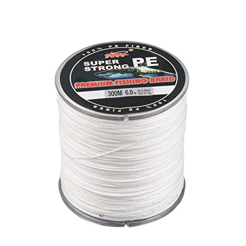 Amur Leopard Geflochtene Angelschnur 4 Fach 300m PE Super Starke Geflochtene Schnüre Bissfeste Abriebfest, Weiß, 2.0#/0.23mm/12.7kg Amur Leopard Geflochtene Angelschnur 4 Fach 300m PE Super Starke Geflochtene Schnüre Bissfeste Abriebfest, Weiß, 2.0#/0.23mm/12.7kg von Amur Leopard