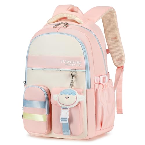 Amythe Schulrucksack Mädchen, Stilvolle Rucksack für Kinder Teenager 3. - 9. Klasse, Lässiger Mädchen Schultasche Nylon Ranzen mit Kawaii Anhänger, Rosa Amythe Schulrucksack Mädchen, Stilvolle Rucksack für Kinder Teenager 3. - 9. Klasse, Lässiger Mädchen Schultasche Nylon Ranzen mit Kawaii Anhänger, Rosa von Amythe