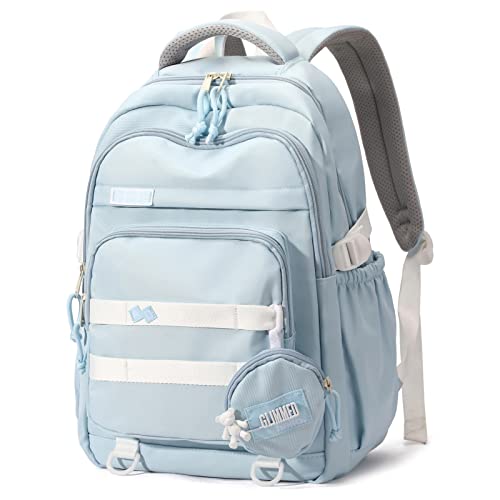Amythe Schulrucksack Mädchen Teenager, Wasserdicht Daypack, Leichter Schulranzen Mädchen mit Großem Fassungsvermögen Modisch Rucksack für Schule oder Reisen - Blau Amythe Schulrucksack Mädchen Teenager, Wasserdicht Daypack, Leichter Schulranzen Mädchen mit Großem Fassungsvermögen Modisch Rucksack für Schule oder Reisen - Blau von Amythe