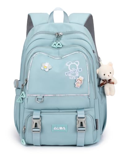 Amythe Schulrucksack Teenager Mädchen Rucksack Schule Groß Girls School Bag Wasserdicht Lässiger Daypack für Grundschule, Sekundarstufe und Universität -Blau Amythe Schulrucksack Teenager Mädchen Rucksack Schule Groß Girls School Bag Wasserdicht Lässiger Daypack für Grundschule, Sekundarstufe und Universität -Blau von Amythe