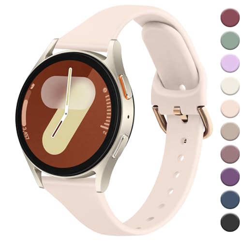 Amzpas Kompatibel mit Samsung Galaxy Watch 7 6 5 4 FE Armband 44mm 40mm / Watch 6 Classic 43mm 47mm / Galaxy Watch 5 Pro 45mm / Watch 4 Classic 42mm 46mm, 20mm Dünnes Silikon Ersatzarmband für Damen Amzpas Kompatibel mit Samsung Galaxy Watch 7 6 5 4 FE Armband 44mm 40mm / Watch 6 Classic 43mm 47mm / Galaxy Watch 5 Pro 45mm / Watch 4 Classic 42mm 46mm, 20mm Dünnes Silikon Ersatzarmband für Damen von Amzpas