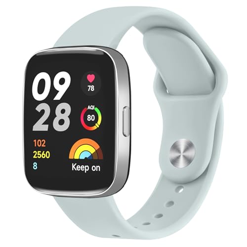 Amzpas Silikon Armband für Xiaomi Redmi Watch 3 Active Armband für Herren Damen, Wasserdichtes Sport Uhrenarmband Verstellbares Ersatzarmband für Redmi Watch 3 Active Armbänder, Hellgrün Amzpas Silikon Armband für Xiaomi Redmi Watch 3 Active Armband für Herren Damen, Wasserdichtes Sport Uhrenarmband Verstellbares Ersatzarmband für Redmi Watch 3 Active Armbänder, Hellgrün von Amzpas