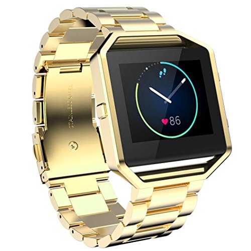 AnGolf AISPORTS Armband Kompatibel mit Fitbit Blaze Armband mit Rahmen für Damen Herren, Fitbit Blaze Armband Edelstahl Verstellbares Vollmetallarmband Ersatzarmband für Fitbit Blaze Smartwatch AnGolf AISPORTS Armband Kompatibel mit Fitbit Blaze Armband mit Rahmen für Damen Herren, Fitbit Blaze Armband Edelstahl Verstellbares Vollmetallarmband Ersatzarmband für Fitbit Blaze Smartwatch von AISPORTS