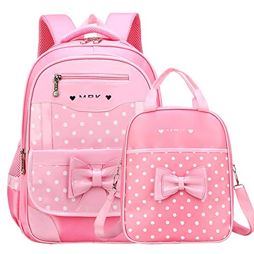 AnKoee Netter Schmetterlingsrucksack/Schulrucksack/Kinderrucksack/Mädchenrucksack （Mit Kleiner Umhängetasche und Stifttasche） (Rosa) von AnKoee