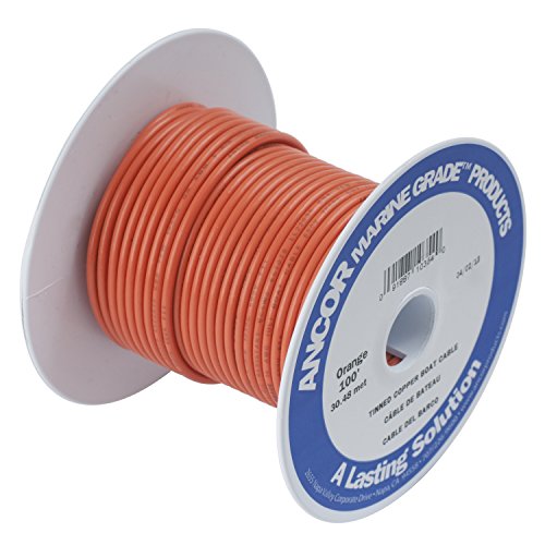 Ancor 102510 Marine Grade Electrical Primary Tinned Copper Boat Wiring (16-Gauge, Orange, 100-Feet) von Ancor