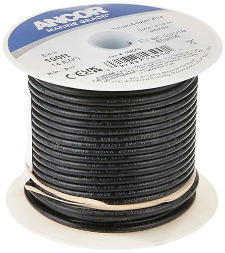 Ancor 104050 Marine Grade Electrical Primary Tinned Copper Boat Wiring (14-Gauge, Black, 500-Feet) Ancor 104050 Marine Grade Electrical Primary Tinned Copper Boat Wiring (14-Gauge, Black, 500-Feet) von Ancor