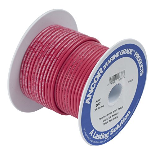 Ancor Marine Grade Primary Wire and Battery Cable (Red, 25 feet, 1 AWG) von Ancor