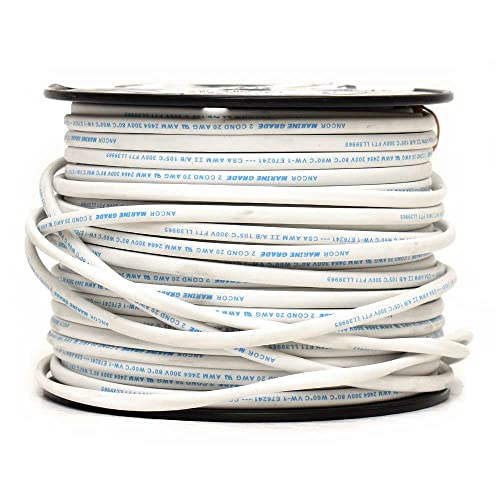 Ancor Other Signal Cable 20/2AWG (2X0,5MM²) White, Flat 250FT DAN-631, Multicolor, One Size von Ancor