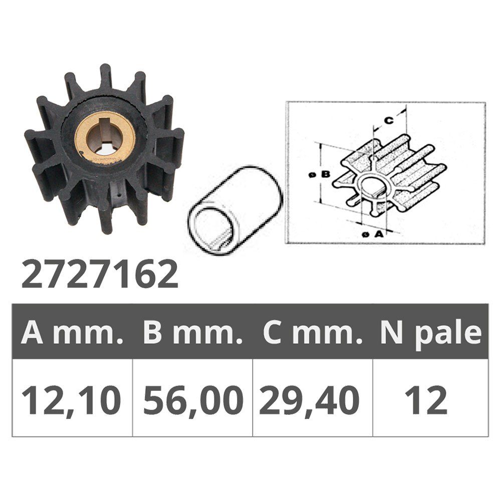 Ancor Pm16 Impeller Silber 12.1 x 56 x 29.4 mm Ancor Pm16 Impeller Silber 12.1 x 56 x 29.4 mm von Ancor