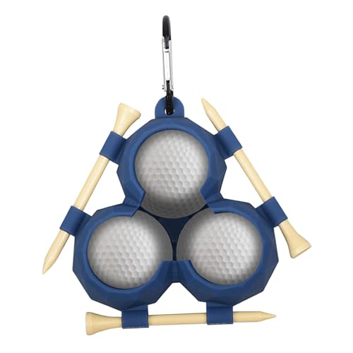 Ancsttu Golfballhalter-Etui,Golfballhalter, Golfballträgerhalter mit baumelnder Clip-Schnalle, Tragbare Golfball-Tragetasche, Golfball-Schutzträger für Männer und Frauen von Ancsttu