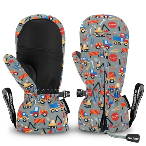 Andake Kinderhandschuhe,Warme Winterhandschuhe Wasserdicht Winddicht Handschuhe für Skifahren, Spielen, Outdoor-Aktivitäten, Jungen und Mädchen von Andake