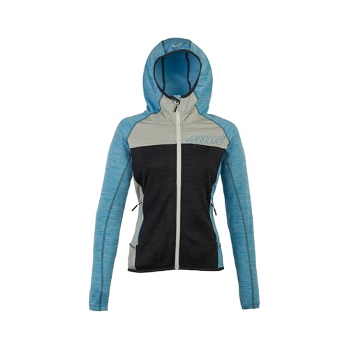 Ande W31049-U580 QUALIDO Lady Full Zip Sweatshirt Damen Antracite/BLU ATOLLO Größe L von Ande