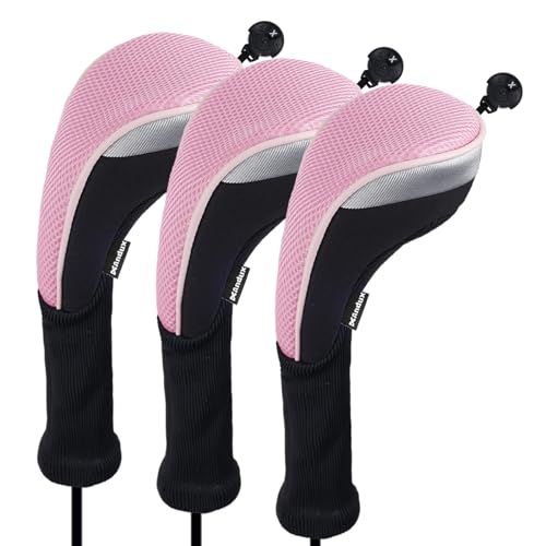 Andux Golf Hybridschläger Habe mit langem Hals, austauschbarer Nummernanhänger, 3 Stück CTMT-02, Rosa Andux Golf Hybridschläger Habe mit langem Hals, austauschbarer Nummernanhänger, 3 Stück CTMT-02, Rosa von Andux