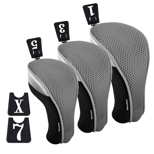 Andux Golf 460cc Driver Kopfhüllen Golfschläger Holzkopfhüllen 3 Stück Grau Andux Golf 460cc Driver Kopfhüllen Golfschläger Holzkopfhüllen 3 Stück Grau von Andux