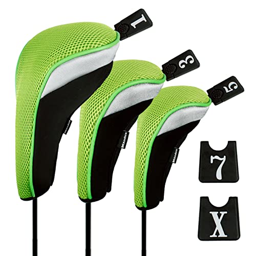 Andux Golf 460cc Driver Kopfhüllen Golfschläger Holzkopfhüllen 3 Stück Grün Andux Golf 460cc Driver Kopfhüllen Golfschläger Holzkopfhüllen 3 Stück Grün von Andux