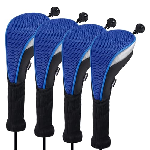 Andux Golf Hybridschläger Habe mit langem Hals, austauschbarer Nummernanhänger, 4 Stück CTMT-02, Blau Andux Golf Hybridschläger Habe mit langem Hals, austauschbarer Nummernanhänger, 4 Stück CTMT-02, Blau von Andux