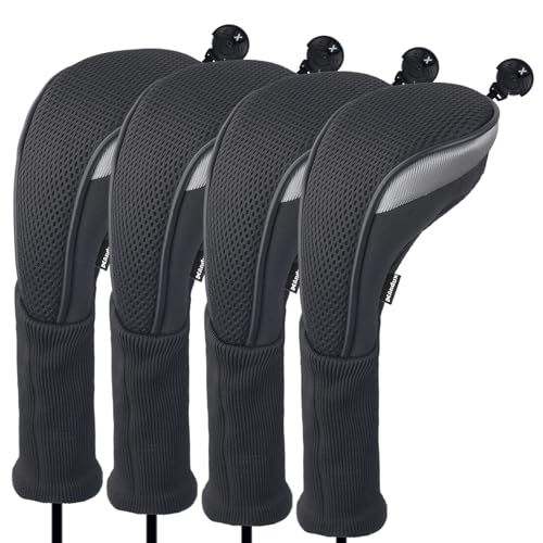 Andux Golf Hybridschläger Habe mit langem Hals, austauschbarer Nummernanhänger, 4 Stück CTMT-02, Schwarz Andux Golf Hybridschläger Habe mit langem Hals, austauschbarer Nummernanhänger, 4 Stück CTMT-02, Schwarz von Andux