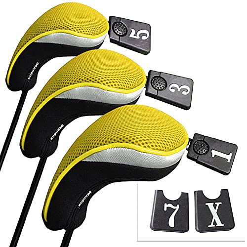Andux Golf 460cc Driver Kopfhüllen Golfschläger Holzkopfhüllen 3 Stück Gelb Andux Golf 460cc Driver Kopfhüllen Golfschläger Holzkopfhüllen 3 Stück Gelb von Andux