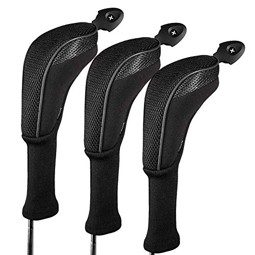 Andux Golf Hybrid Schlägerhaube mit langem Hals Nummernanhänger 3er-Pack CTMT-01 Schwarz Andux Golf Hybrid Schlägerhaube mit langem Hals Nummernanhänger 3er-Pack CTMT-01 Schwarz von Andux