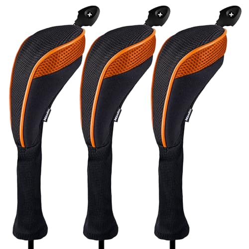 Andux Golf Hybrid Schlägerhaube mit langem Hals Nummernanhänger 3er-Pack CTMT-01 Orange Andux Golf Hybrid Schlägerhaube mit langem Hals Nummernanhänger 3er-Pack CTMT-01 Orange von Andux